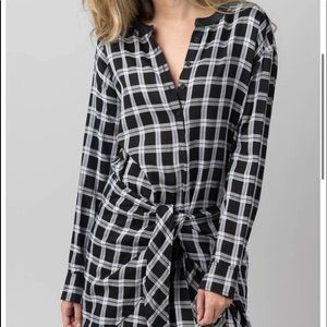 Rag & Bone plaid tie dress s/p